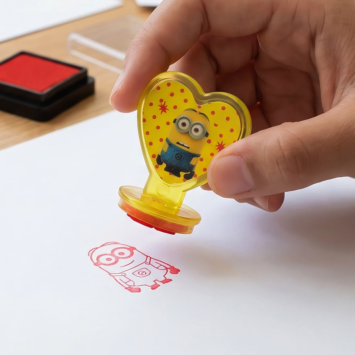 Cartoon Heart Stamps – Motivational Reward Stamps for Kids, Teachers & Parents (6 Pc, Multicolor)