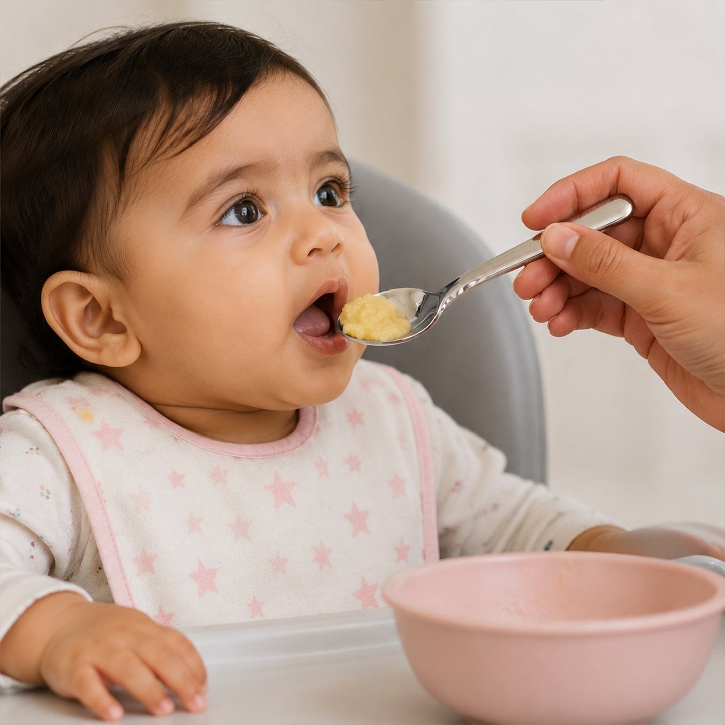 Baby spoons stacked together