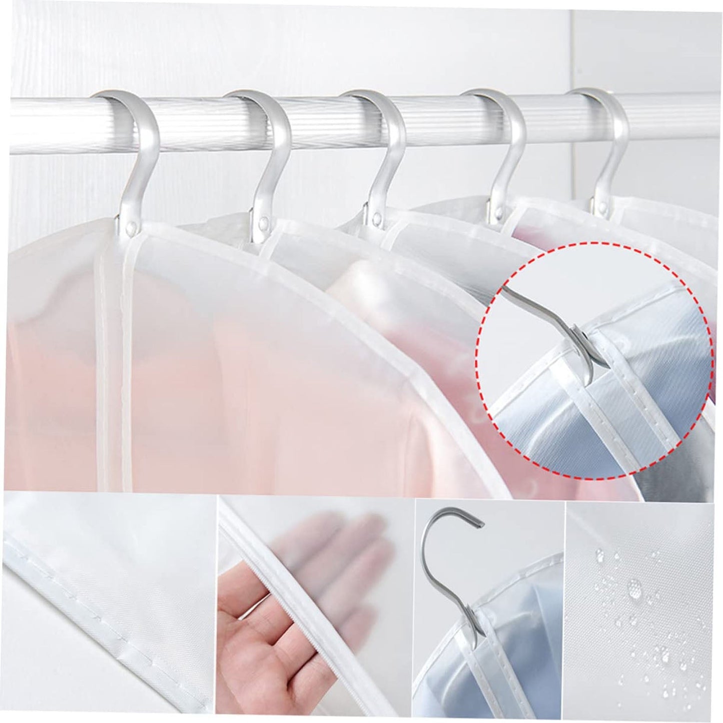 Transparent Garment Cover Bag (120 ? 58 cm, 1 Pc)