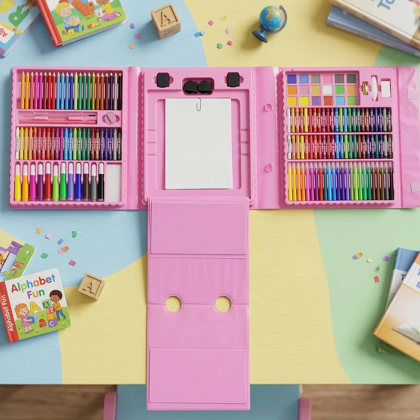 Super Mega Art & Craft Drawing Coloring Kit (208 Pc)