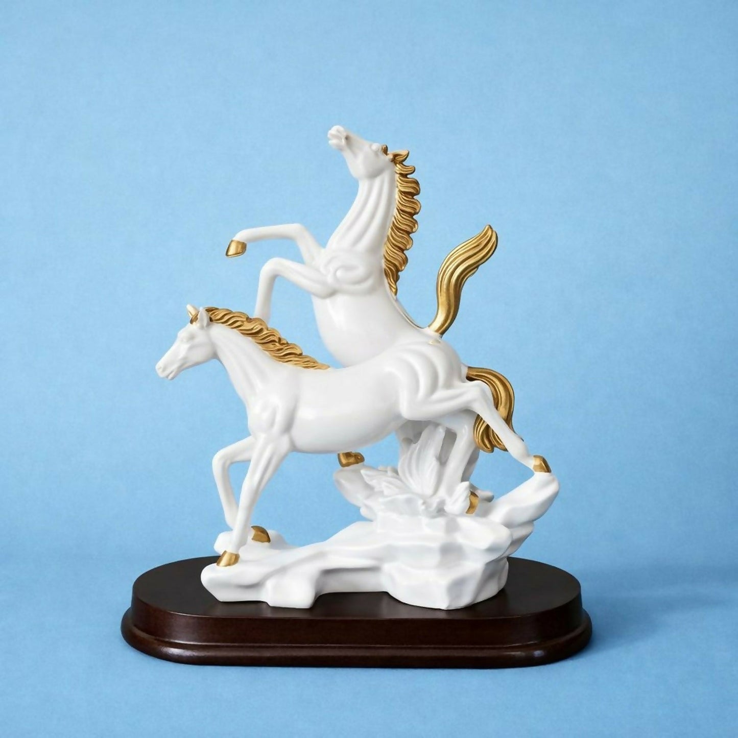 Elegant Double Horse Decorative Showpiece Statue for Home & Office