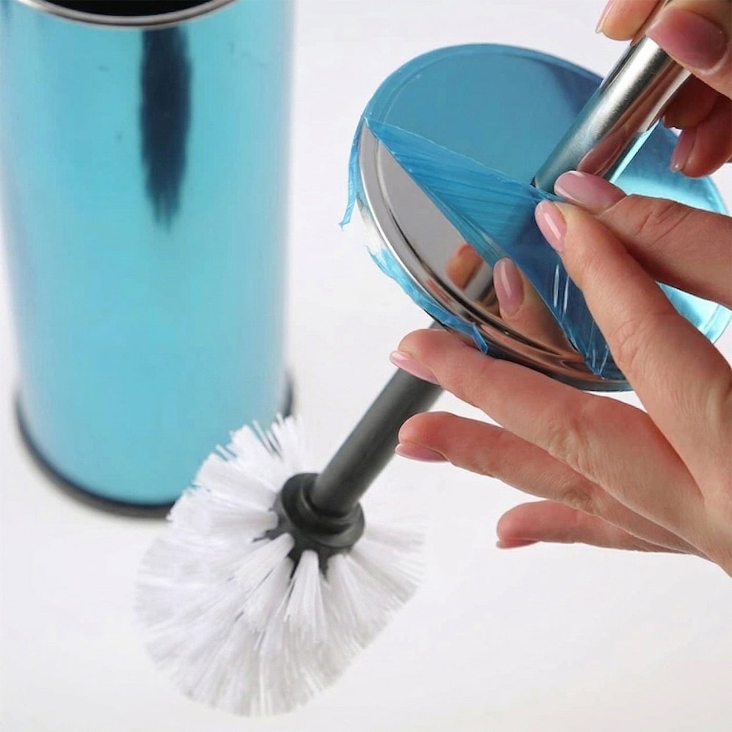 Premium Toilet Cleaning Brush with Holder Set (1 Pc)