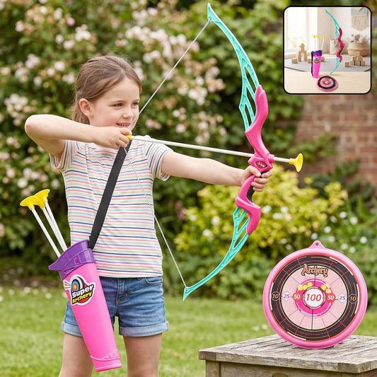 Arrow Big & Archery Toy (1 Dhanush, 3 Arrow, 1 Target, 1 Arrow Holder / 1 Set)