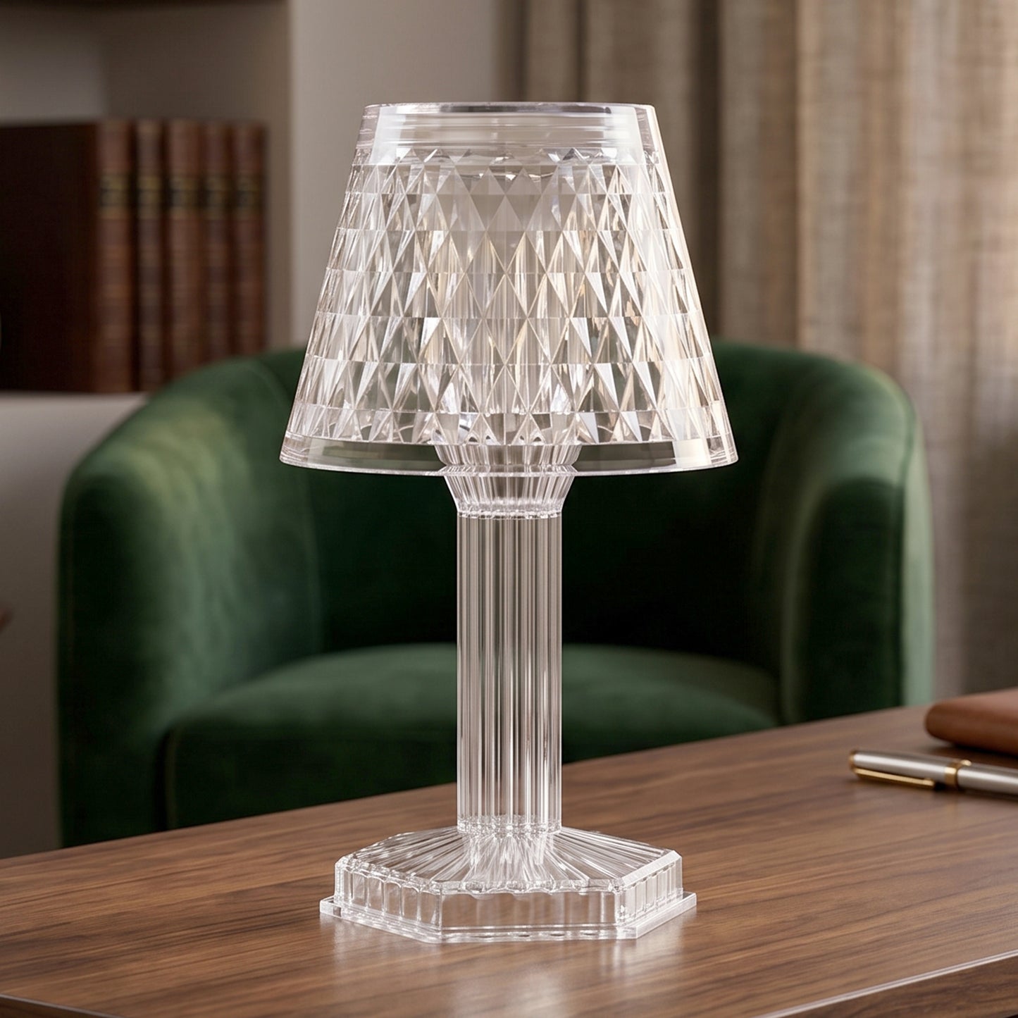 Cup Shape Crystal Table Lamp (1 Pc)