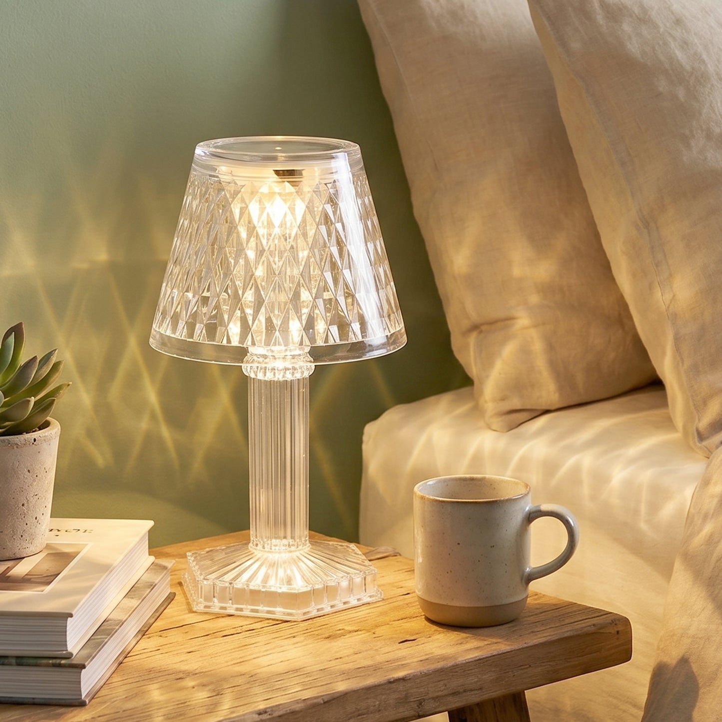 Cup Shape Crystal Table Lamp (1 Pc)