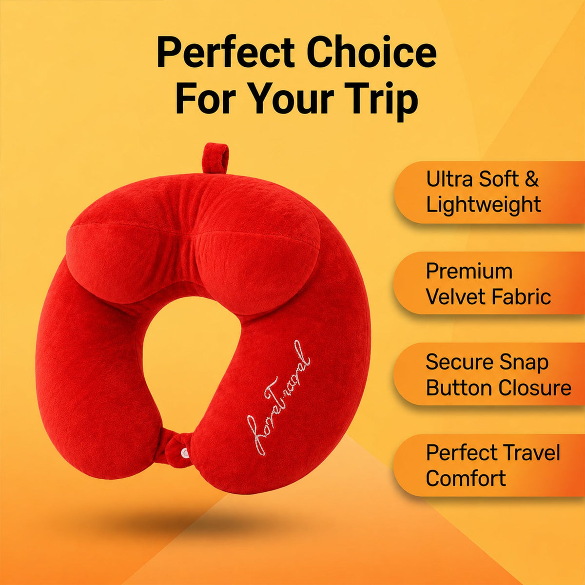 Premium U-Shaped Travel Neck Pillow