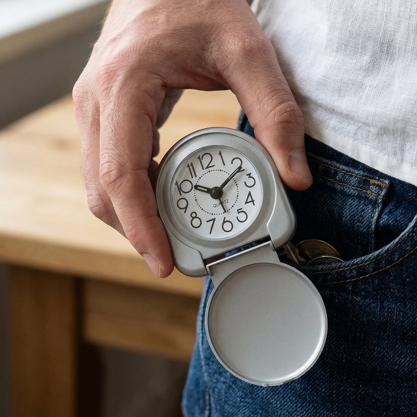 Compact Foldable Travel Alarm Clock 1 Pc