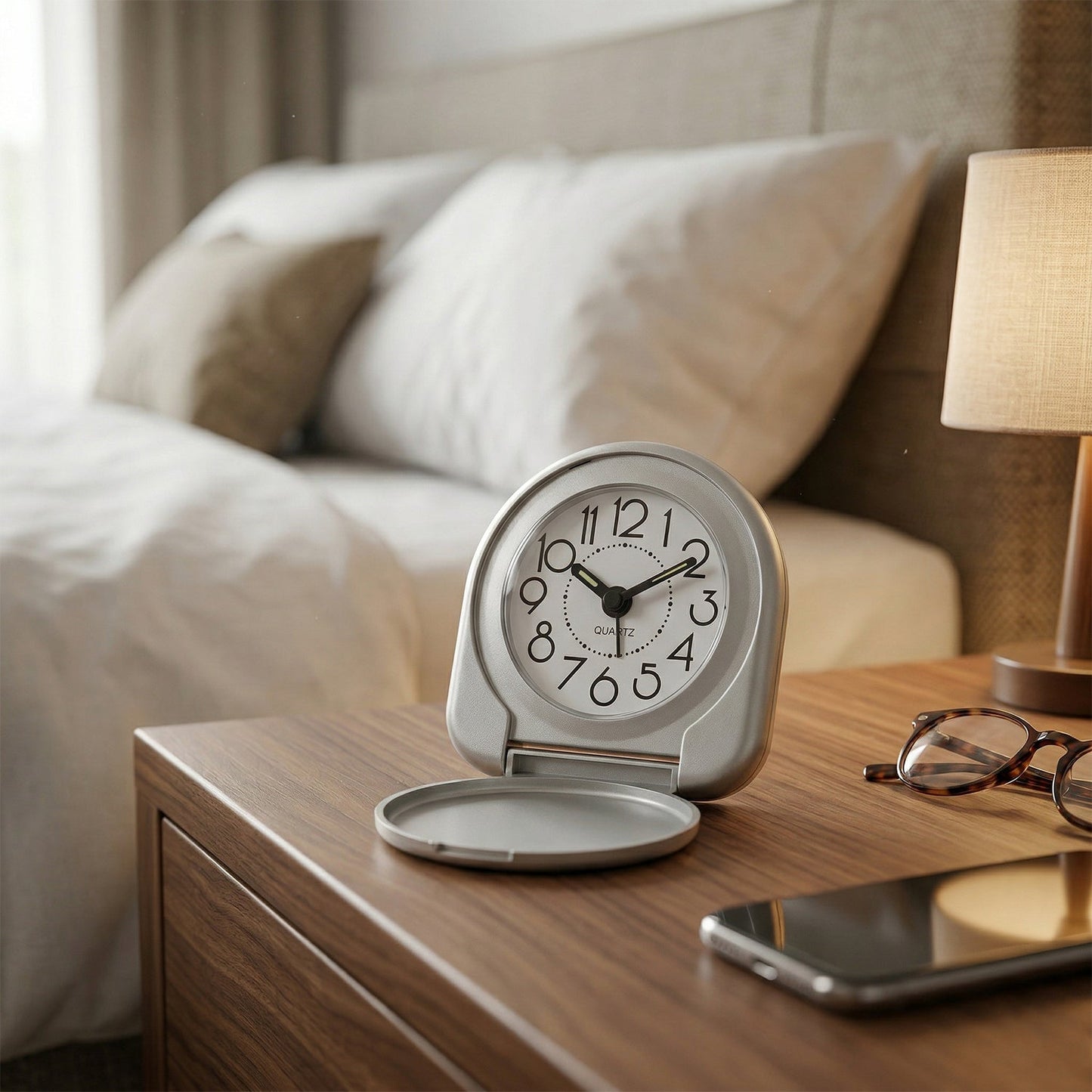 Compact Foldable Travel Alarm Clock 1 Pc