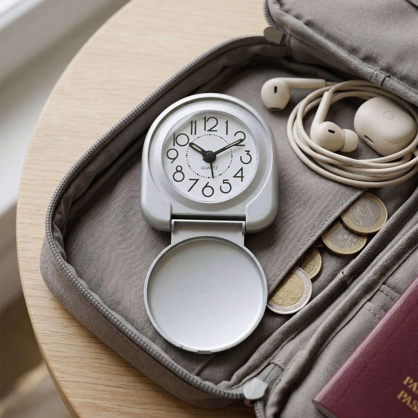 Compact Foldable Travel Alarm Clock 1 Pc