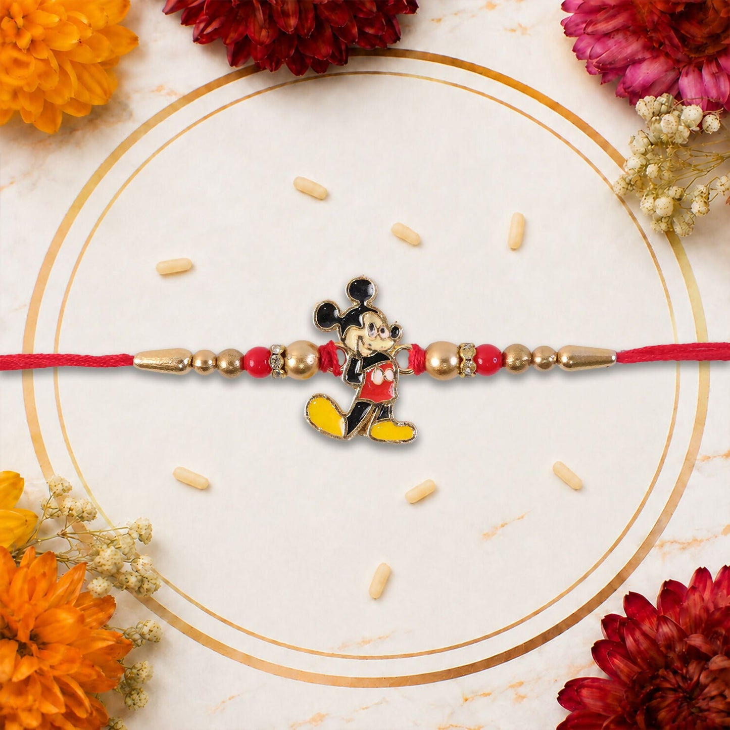 Kids Mickey Mouse Rakhi with soft thread for comfortable wear