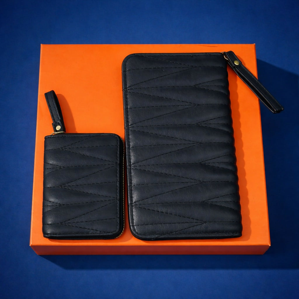Couple Wallet & Watch Gift Set Premium Combo Box (Color may vary)