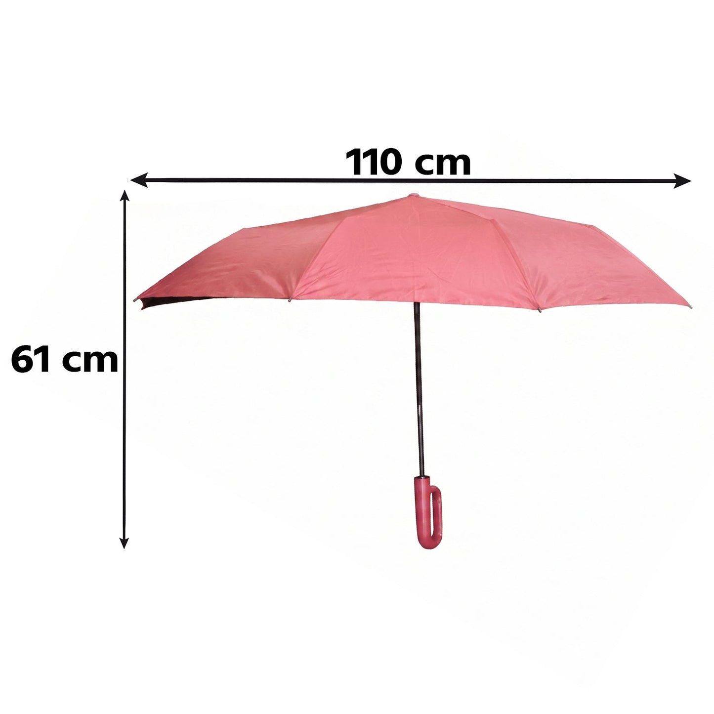 Close-up of the easy-grip handle of the travel umbrella