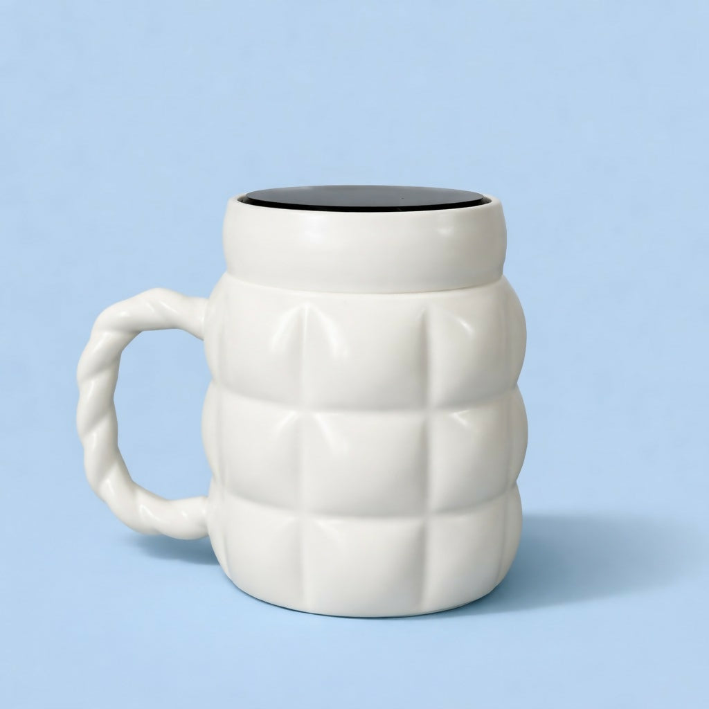 Queen Printed Ceramic Mug with Mirror Base Coffee Cup