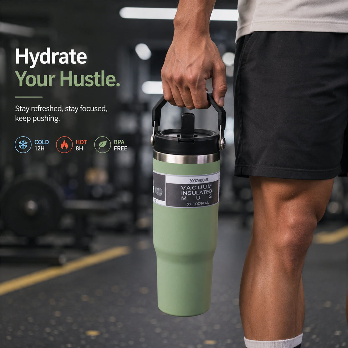 Premium Stainless Steel Insulated Travel Tumbler 900 ML (1 Pc)