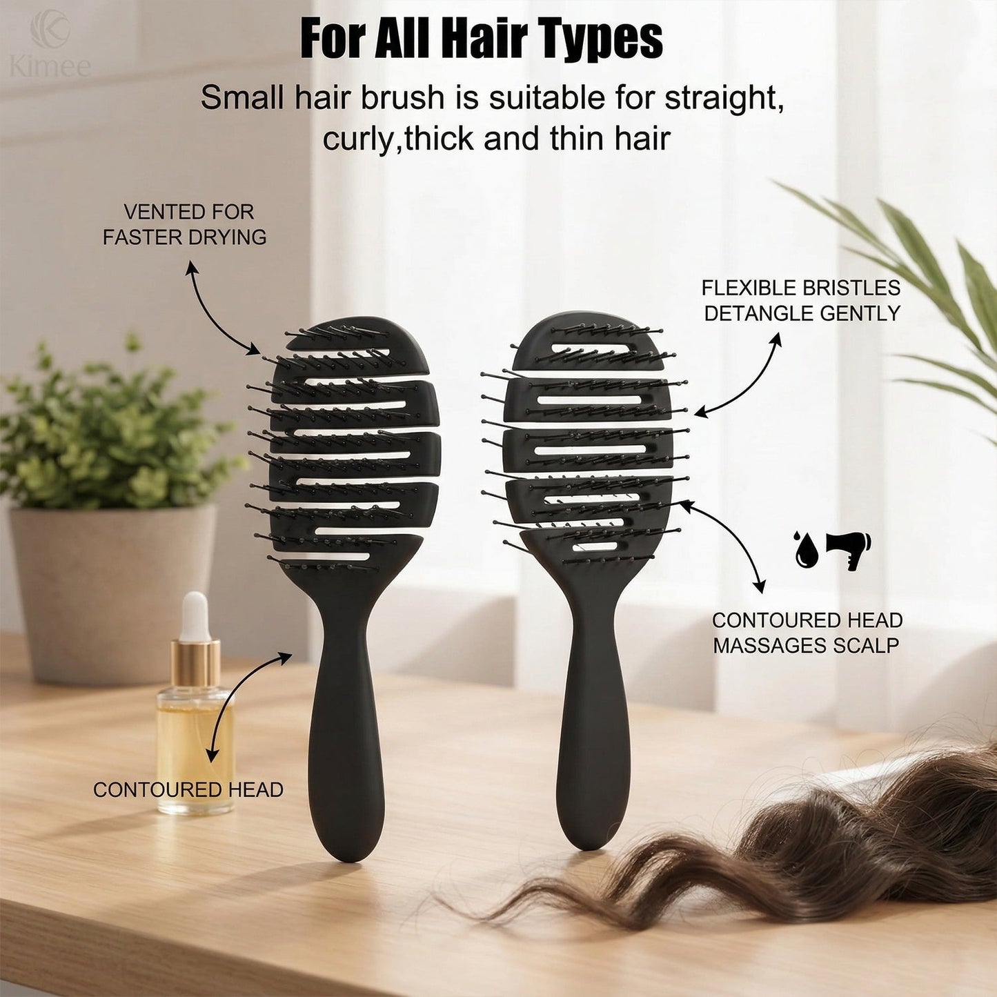 Premium Detangling  Hair Styling Hair Brush / Hair Comb with Flexible Vent Design
