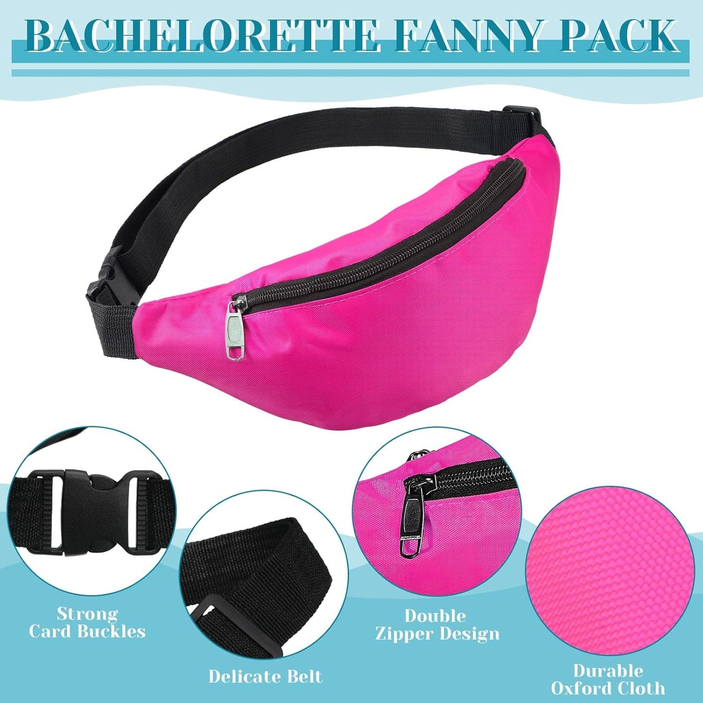 Adjustable Waist Bag 1 Pc – Lightweight Travel Fanny Pack with Zipper
