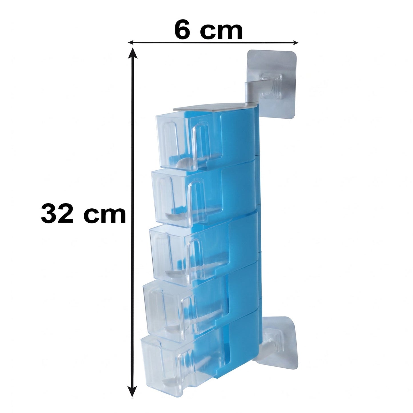 Rotating spice rack size details