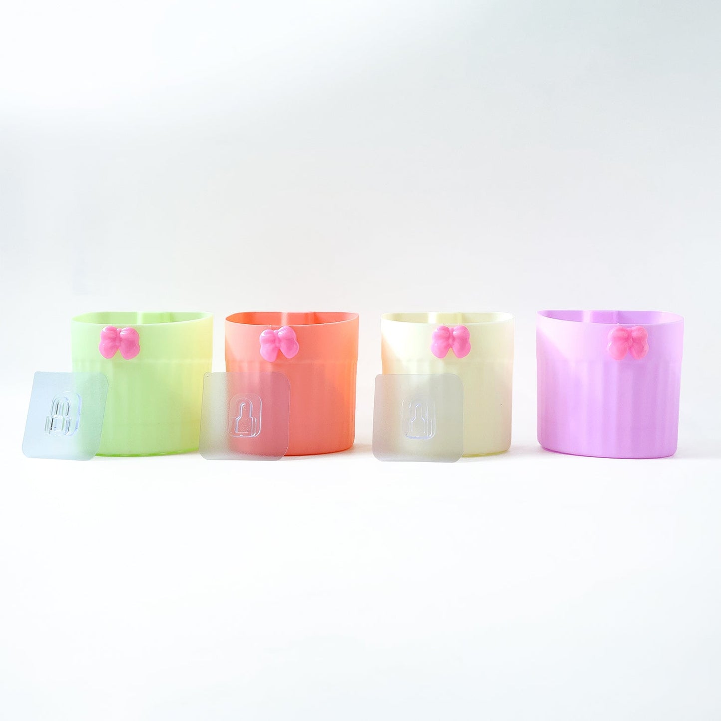 Wall Mounted Bathroom Toothbrush Holder Set (4 Pc Set)
