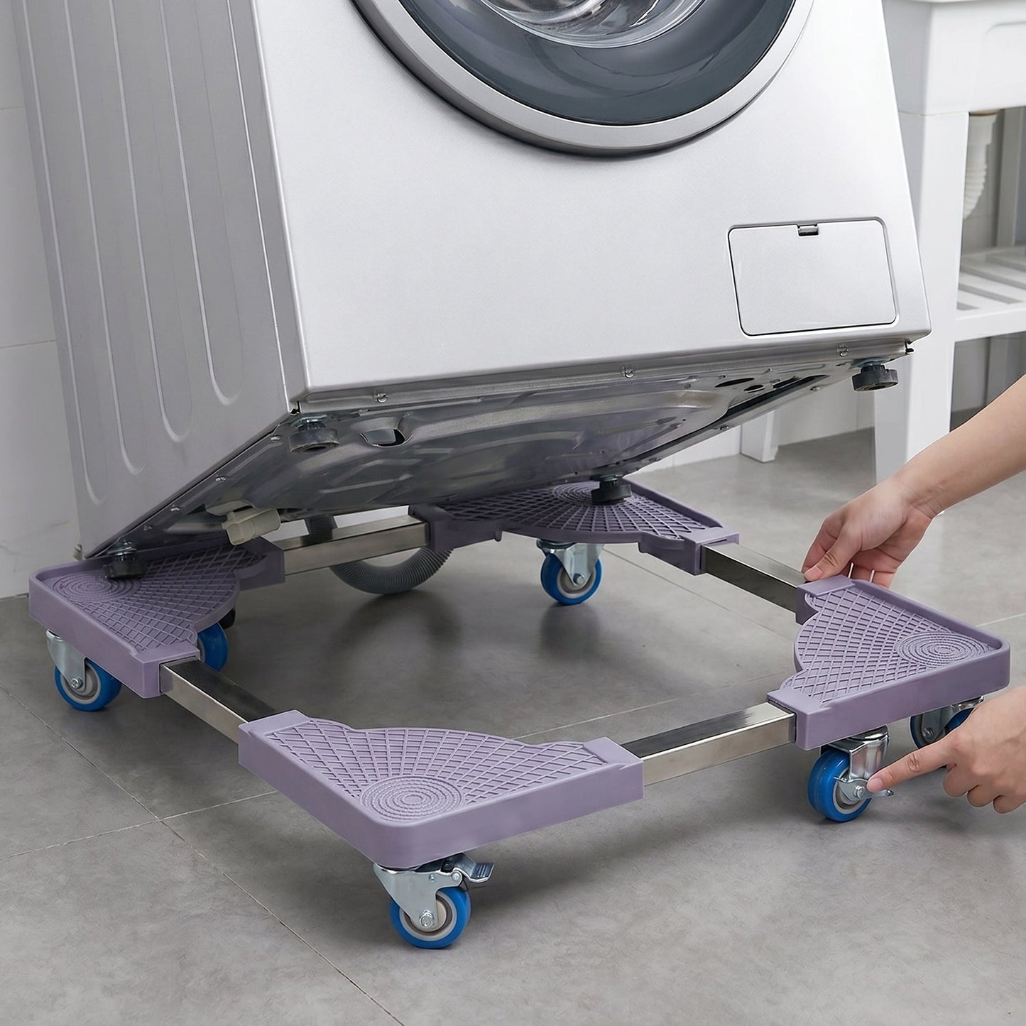 Movable base with wheels