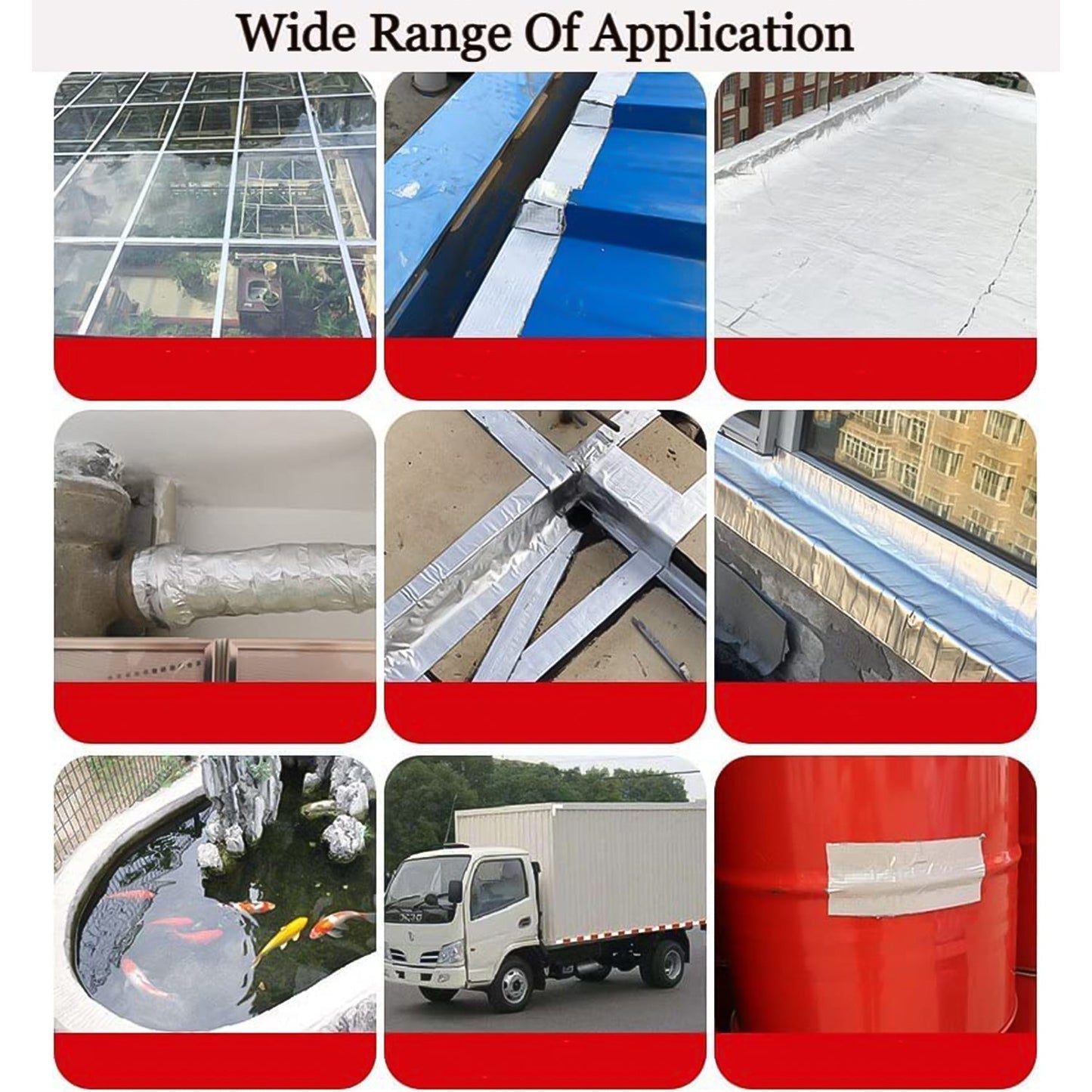 High Polymer Butyl Rubber Waterproof  B-Grade Tape - 50mm