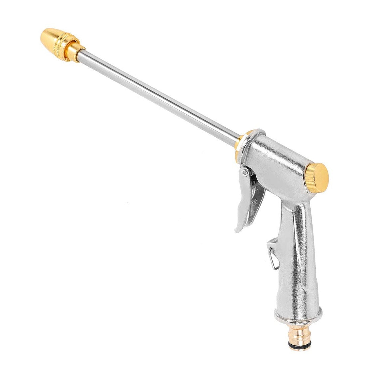 Ergonomic metal water spray gun for car washing, garden watering, and outdoor cleaning