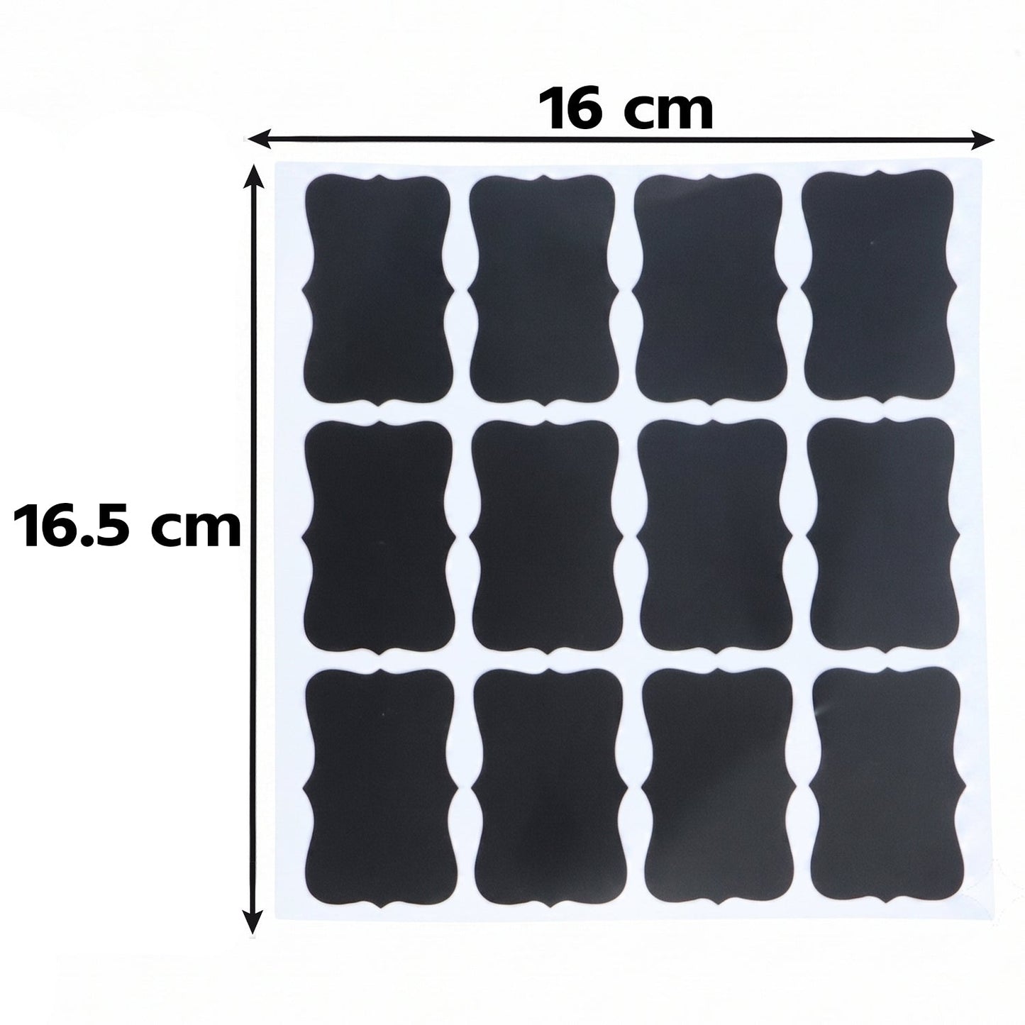 Fancy Shape Chalkboard Sticker Labels with Marker Pen, Jar Labels (1 Set)