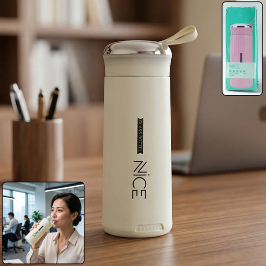 Nice Glass Water Bottle 400 ML Approx