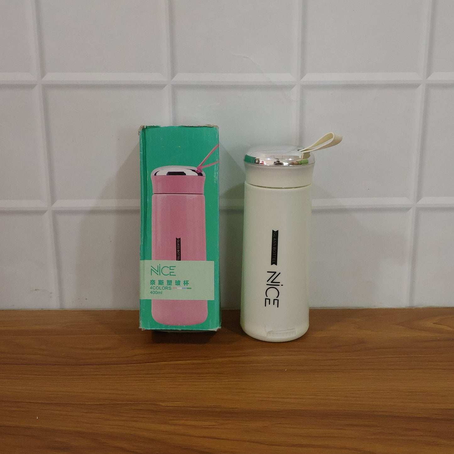 Nice Glass Water Bottle 400 ML Approx