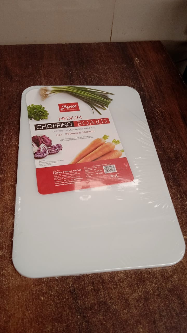 Apex Medium Plastic Chopping Board (36Ã—23 Cm / 1 Pc)