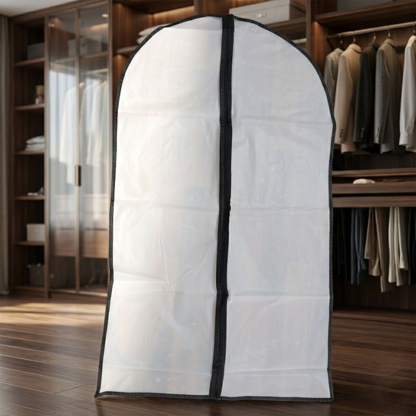 Transparent Garment Cover with Front Zipper (100 ? 60 cm, 1 Pc)