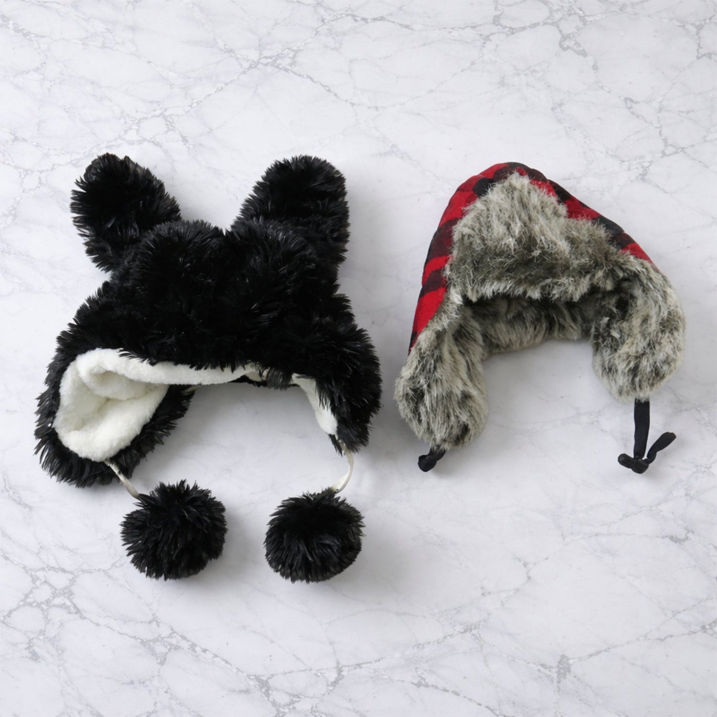 Kids Winter Fur Lined Warm Cap with Ear Flap and Stylish (1 Pc, Mix Design)