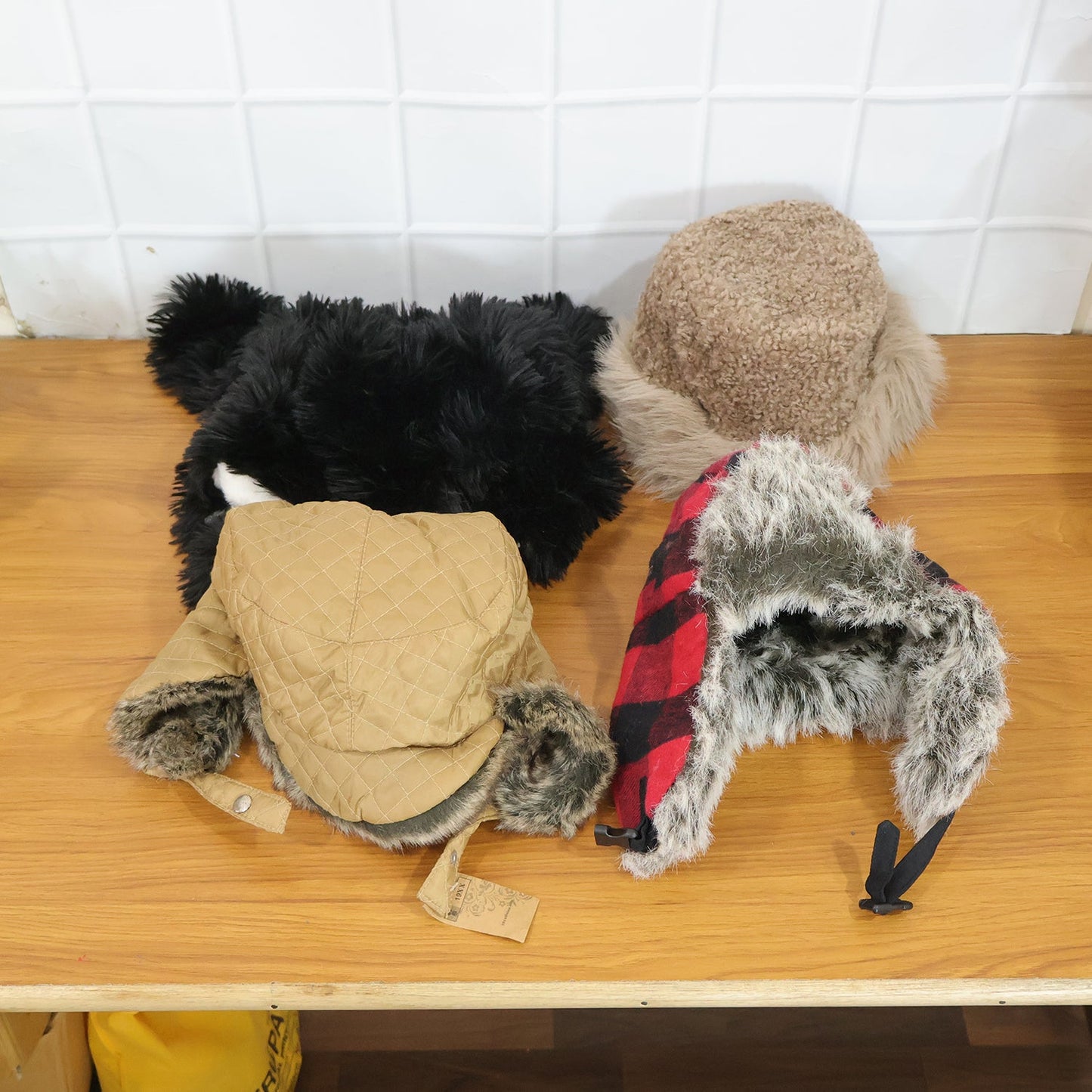 Kids Winter Fur Lined Warm Cap with Ear Flap and Stylish (1 Pc, Mix Design)