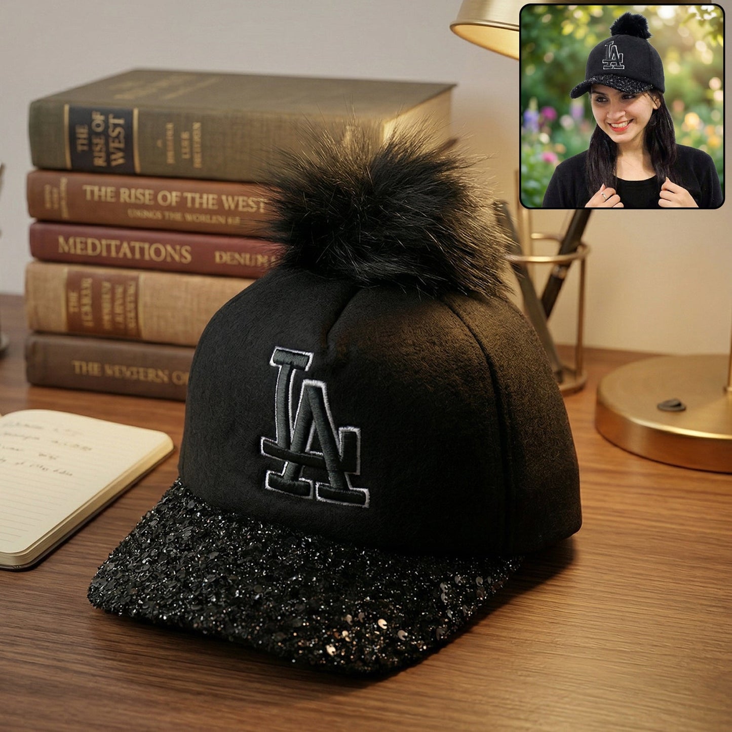 Stylish Embroidered Logo Design Baseball Cap (1 Pc)