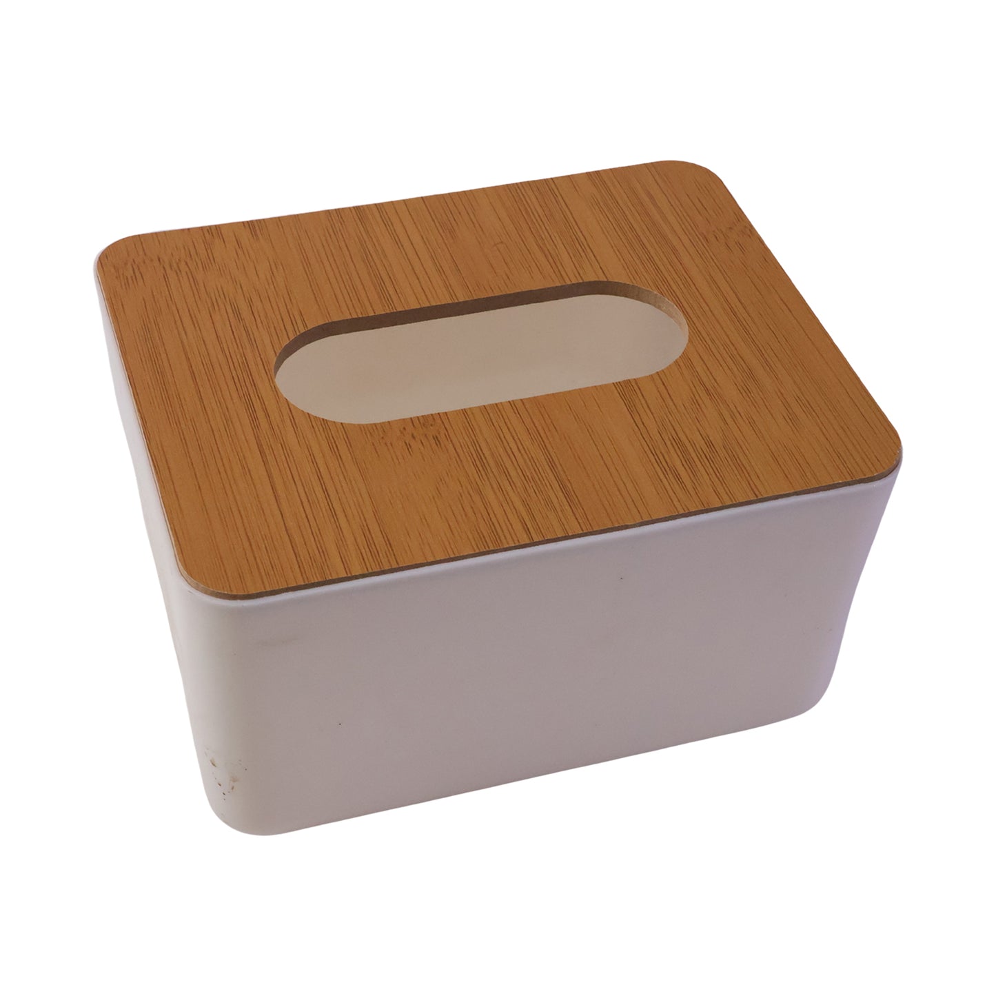 Tissue Box Desktop Stand Bamboo Tissue Cover Box Rectangular Paper Towel Holder Removable Tissue Dispenser for Bathroom Vanity Countertop Bedroom Car Holder Paper Towels Dispenser (1 Pc )