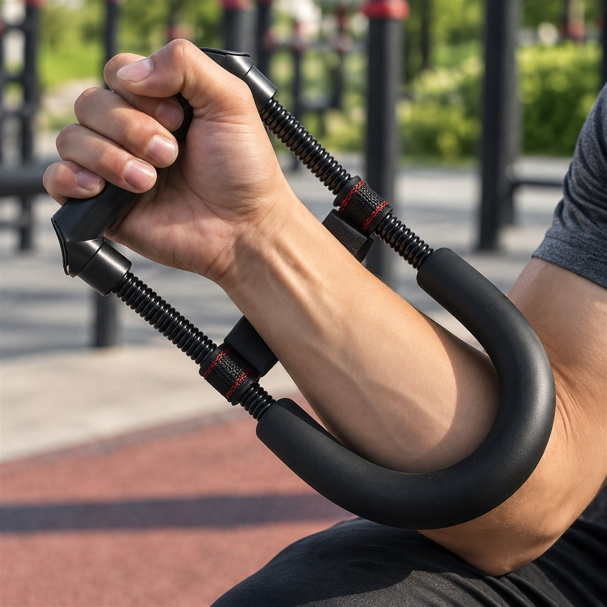 Wrist exerciser spring detail