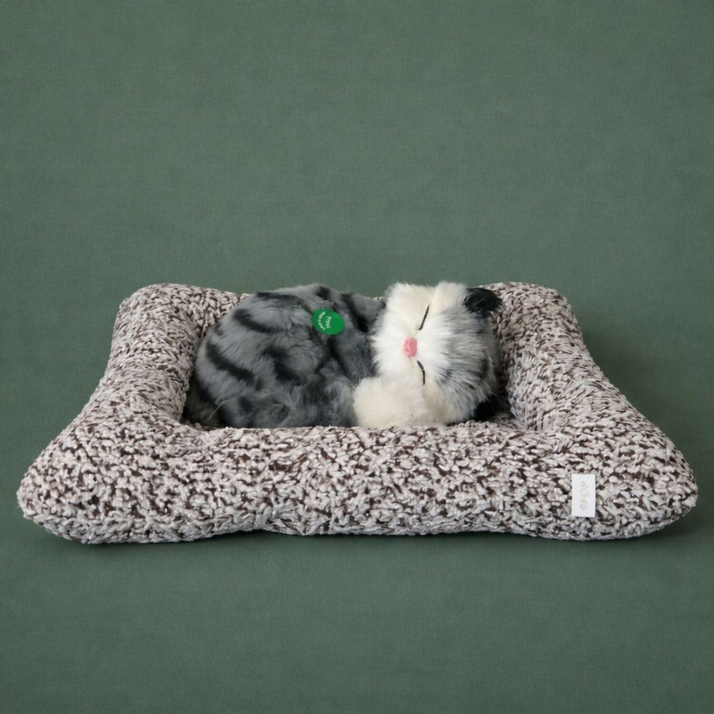 Sleeping Cat Plush Toy with Cushion for Car Dashboard, Home Decor Showpiece