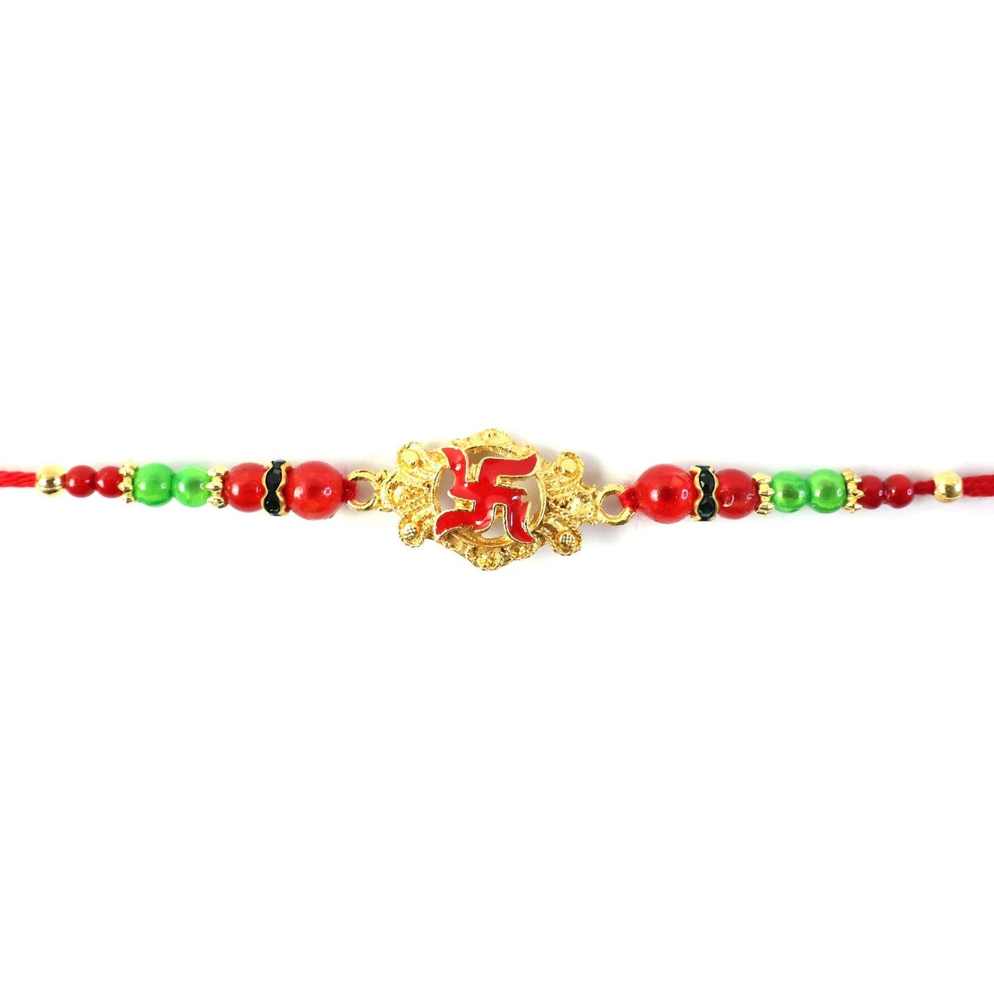 Decorative Swastik Rakhi with cultural design