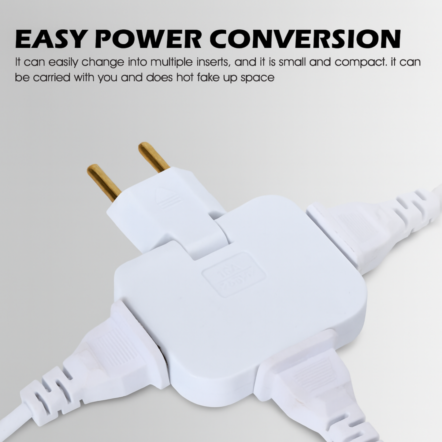 180Â° Swivel Travel Plug Adapter 15A 250V Universal Multi Plug Converter