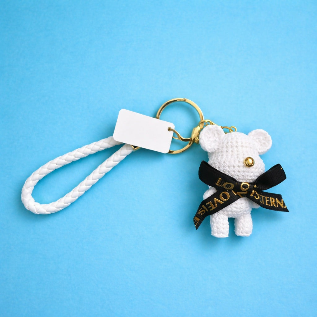 Cute Bear Keychain with Strap Decorative Bag Charm