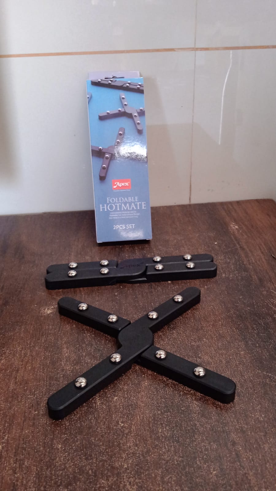 Apex Foldable Hot mate Set â€“ 2 Pcs, Folding Pan Stand for Hot Pots