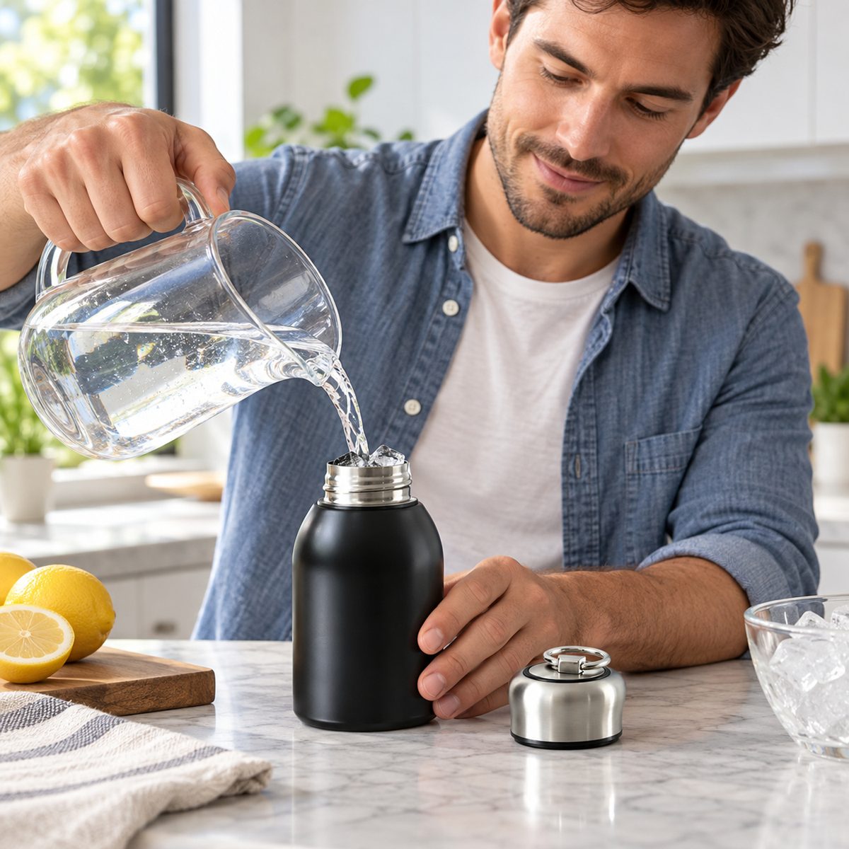 Screw Cap Stainless Bottle