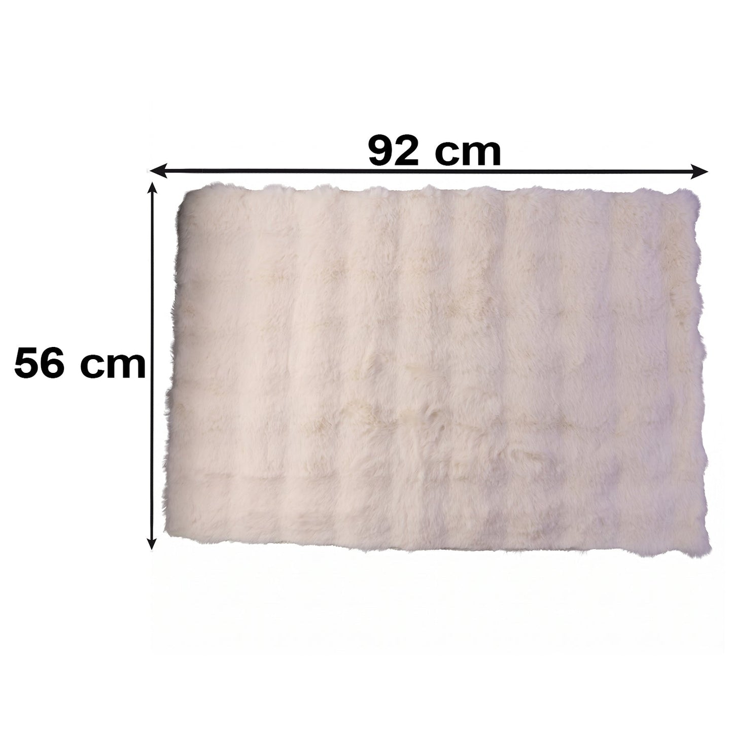 Faux fur carpet mat size 92 x 56 centimetres