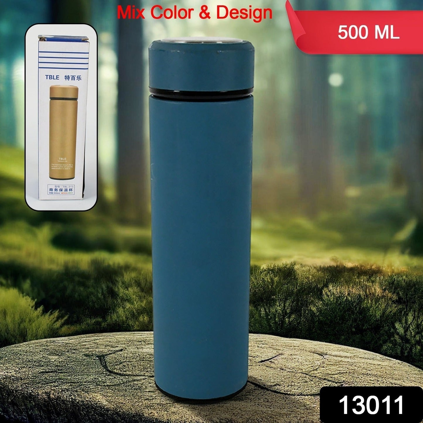 13011Â Unbreakable Stainless Steel Leak Proof Fridge Water Bottle, Cold & Hot steel Bottle| Leak Proof | Office Bottle | Gym | Home | Kitchen | Hiking | Trekking | Travel Bottle (500 ml)