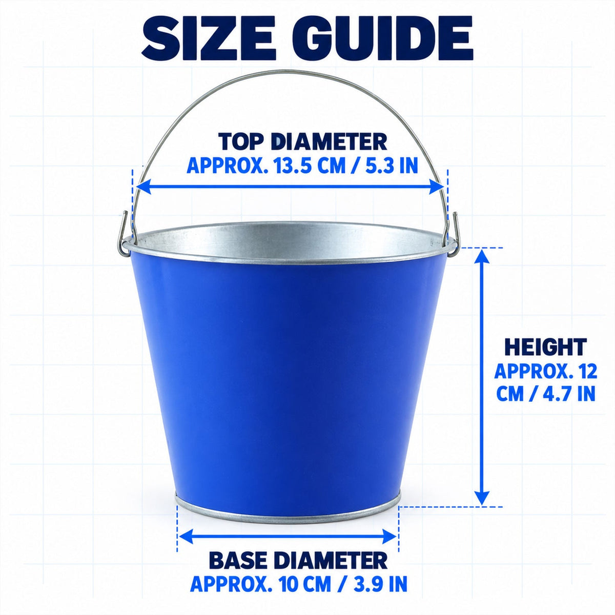 Small Metal Ice Bucket with Carry Handle for Party Decor & Storage (1 Pc)