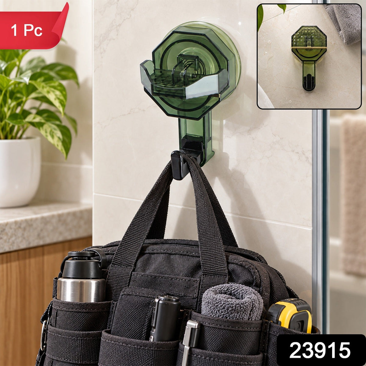 360 Degree Multipurpose Suction Wall Hook for Bathroom, Kitchen and Home (1 Pc)