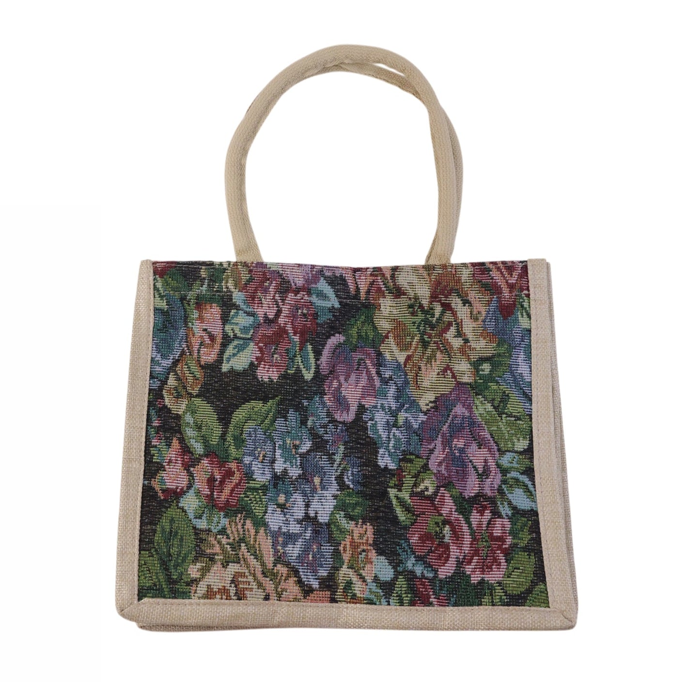 Multipurpose Floral Print Carry Hand Bag 1 Pc 29x33 Cm