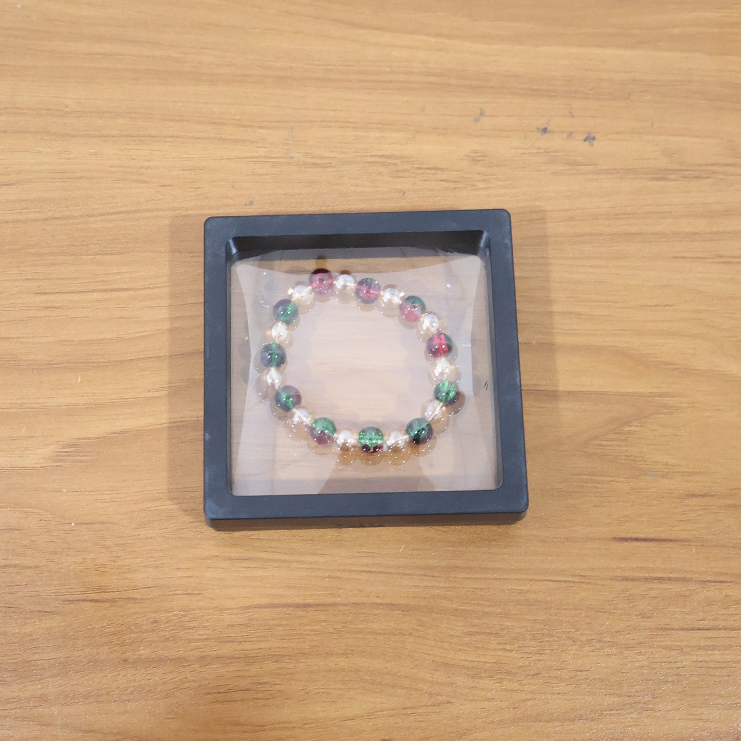 Multicolor Glossy Bead Stretch Bracelet  (1 Pc)