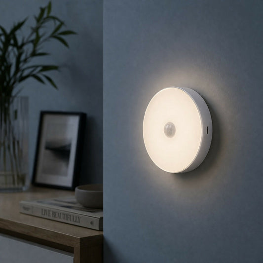 DeoDap Motion Sensor LED Night Light Rechargeable Wall Lamp - main product shot