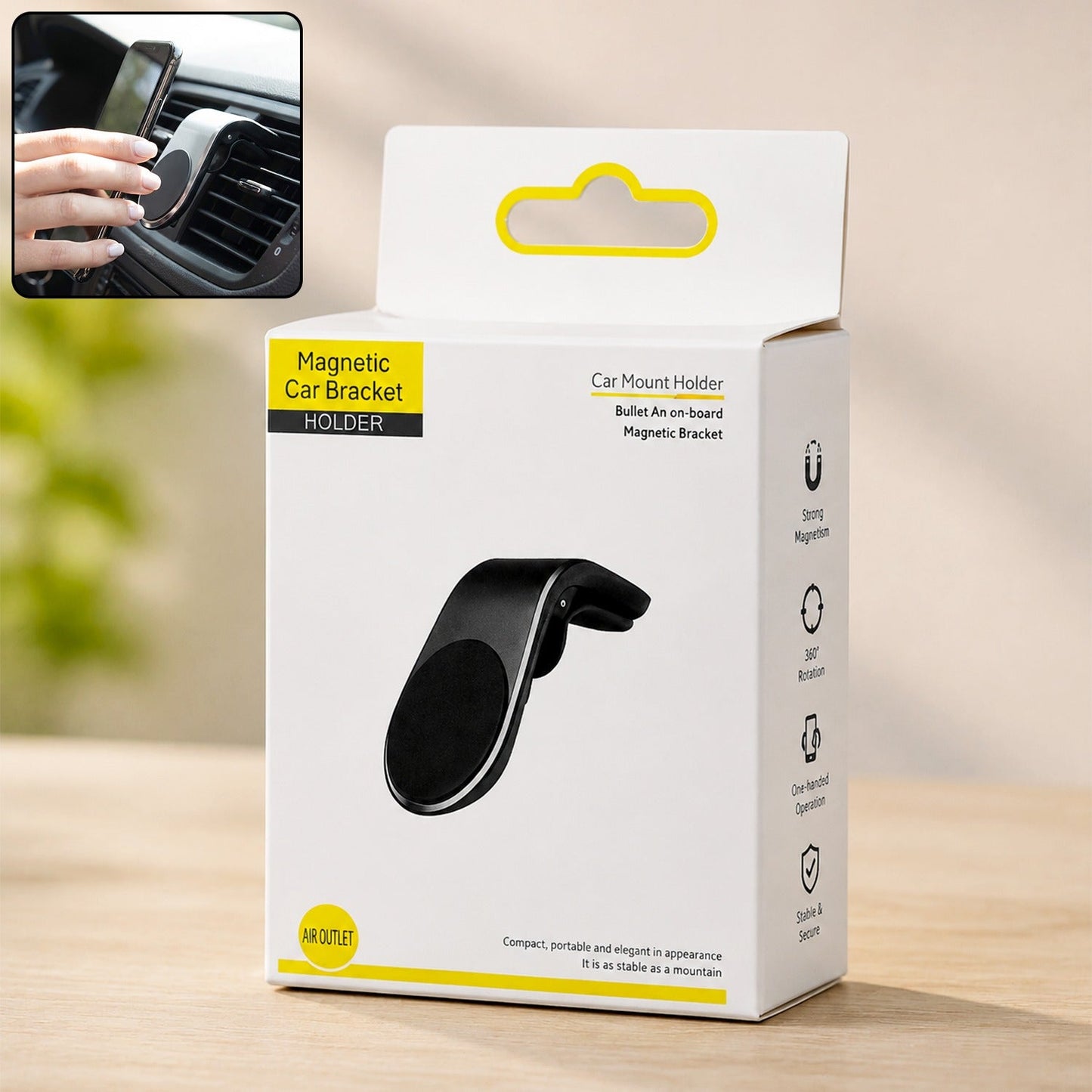 Magnetic Car Air Vent Phone Holder for Foldable Navigation