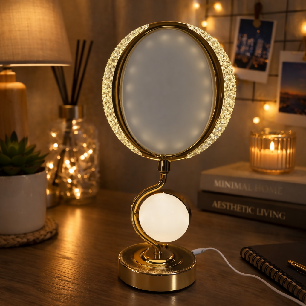 LED Photo Frame Lamp with Dual Display Decorative Table Light